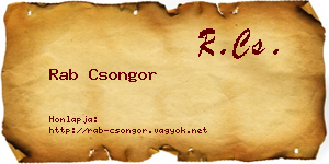 Rab Csongor névjegykártya